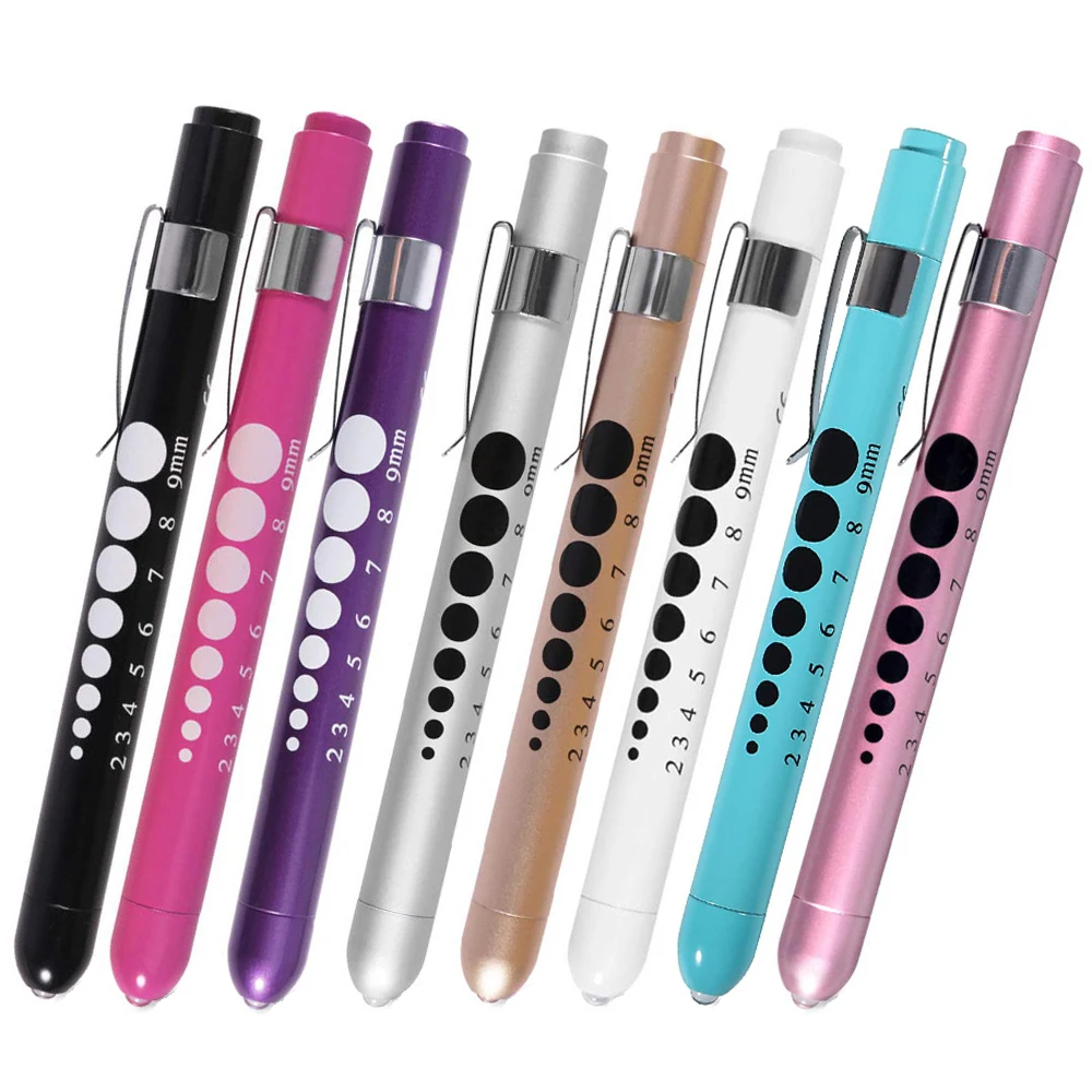 Portable LED Flashlight Reusable Medical First Aid Pen Light Torch Lamp With Pupil Gauge Measurement Doctor Nurse Diagnosis Pen Portable LED Flashlight Reusable Medical First Aid Pen Light Torch Lamp With Pupil Gauge Measurement Doctor Nurse Diagnosis Pen