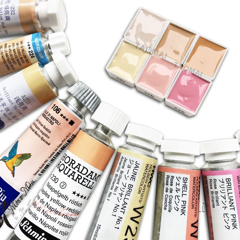 Watercolor Paint Professional Skin Tone Flesh-colored Figure Painting Multiple Skin Tone Watercolor Artist's Art Supplies watercolor painting set watercolor paint watercolor pigment