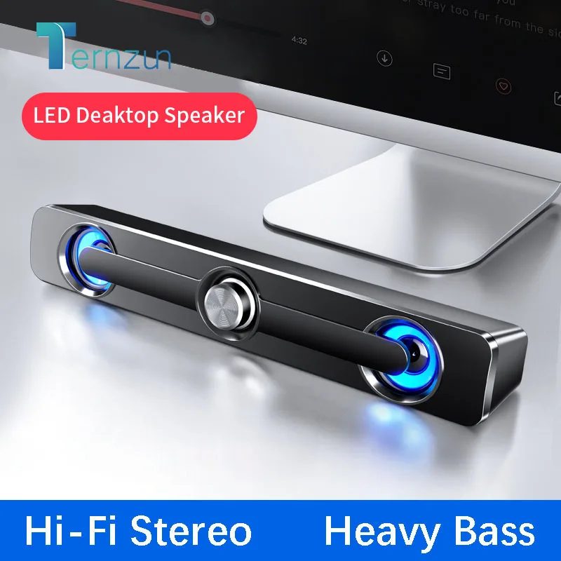 

NEW USB Wired Bluetooth Computer Speaker Bass Stereo Subwoofer Soundbar Speaker Surround For PC Laptop Phone Tablet MP3 MP4 AUX