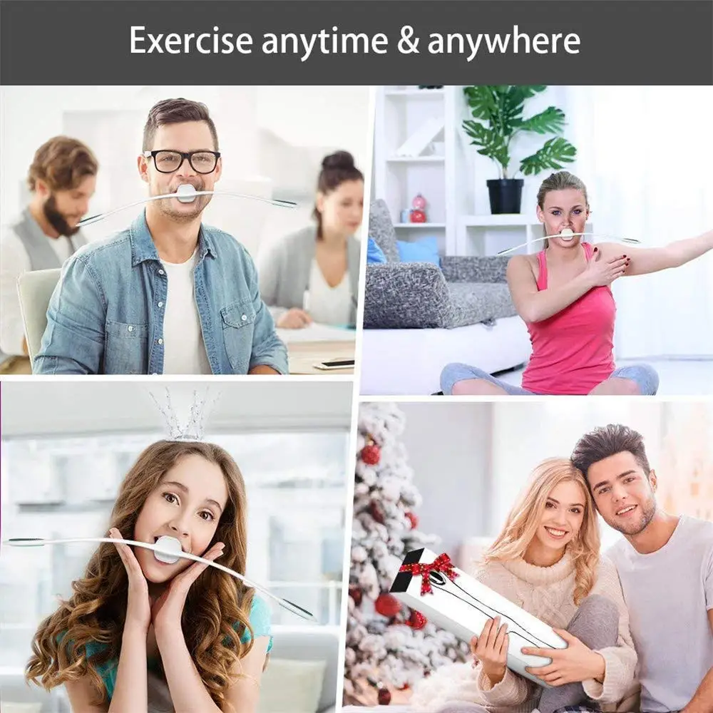 Facial Fitness Massage Tool Muscles Training Wand Jaw Exerciser Face Slimmer Anti Wrinkles Massager Smile Exerciser 4