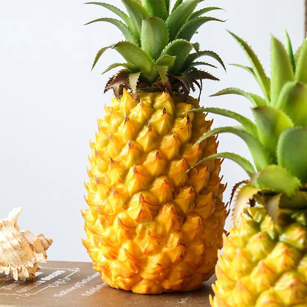 Artificial Fake Pineapple Fruit Home Kitchen Cabinet Window Table Display