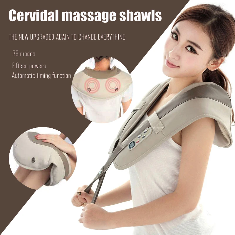 

U Shape Neck Massager Pain Neck and Shoulder Multi-function Tapping Massager Portable Electric Knocks Cervical Massage Shawls