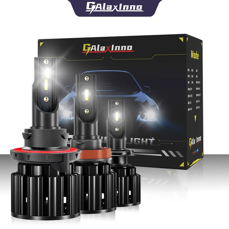 Светодиодные лампы Galaxinno H7 H11 12 В H1 Автомобильные фары H8 65 Вт H4 6000K белые 9005