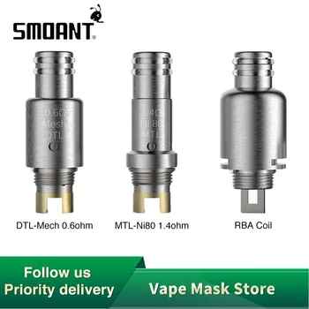 

Original Smoant Pasito Replacement Coil with MTL-Ni80 1.4ohm & DTL-Mesh 0.6ohm & RDA Coil for Smoant Pasito Kit Vape Vaporizer