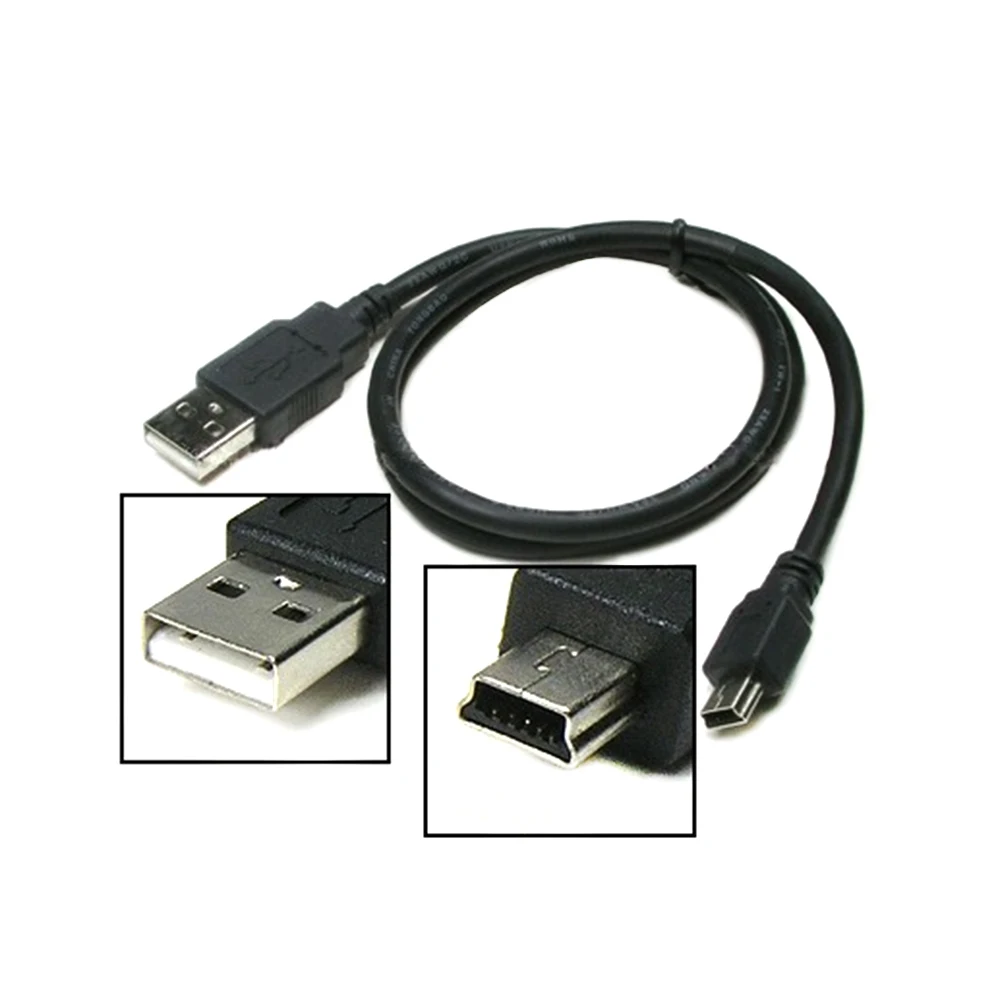 Кабель-переходник USB 2.0 A (штекер)/Mini B (штекер) 80 см 100 см для передачи данных цвет