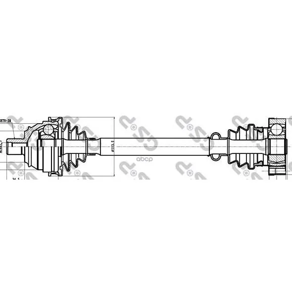 Привод В Сборе Лев./Прав.Vw T4 1.9-2.5tdi 90-2003 261003 GSP арт. 261003