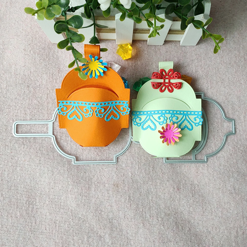 

New Wine Cup holder Metal Cutting Dies Decorative Scrapbooking Steel Craft Die Cut Embossing Paper Cards Stencils
