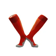 Профессиональные спортивные носки для катания на лыжах, унисекс, Нескользящие футбольные носки с подошвой из полотенец, для улицы, для езды на велосипеде, бега, длинные носки, 1 пара