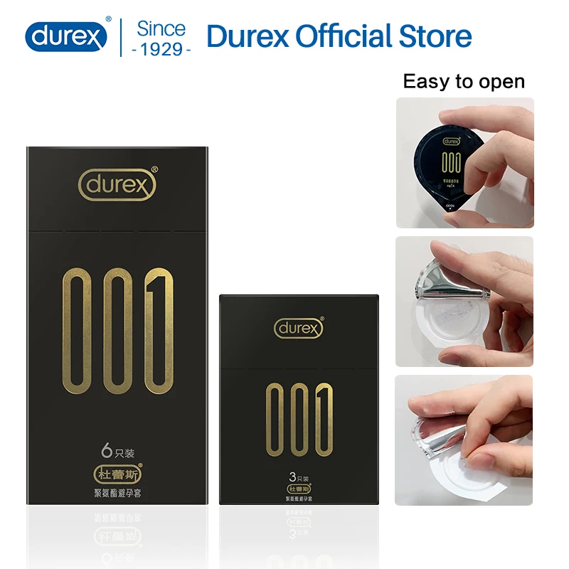 NEW Durex Condoms 54mm 001 Polyurethane Non latex Invisible Ultra Thin penis Sleeve For Adult sex products Condom 3