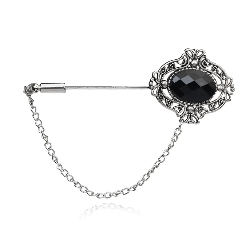 Alloy Rhinestone Lapel Stick Pin Brooch Pin Suit Shirt Pin For Mens Gifts Fashion Jewelry