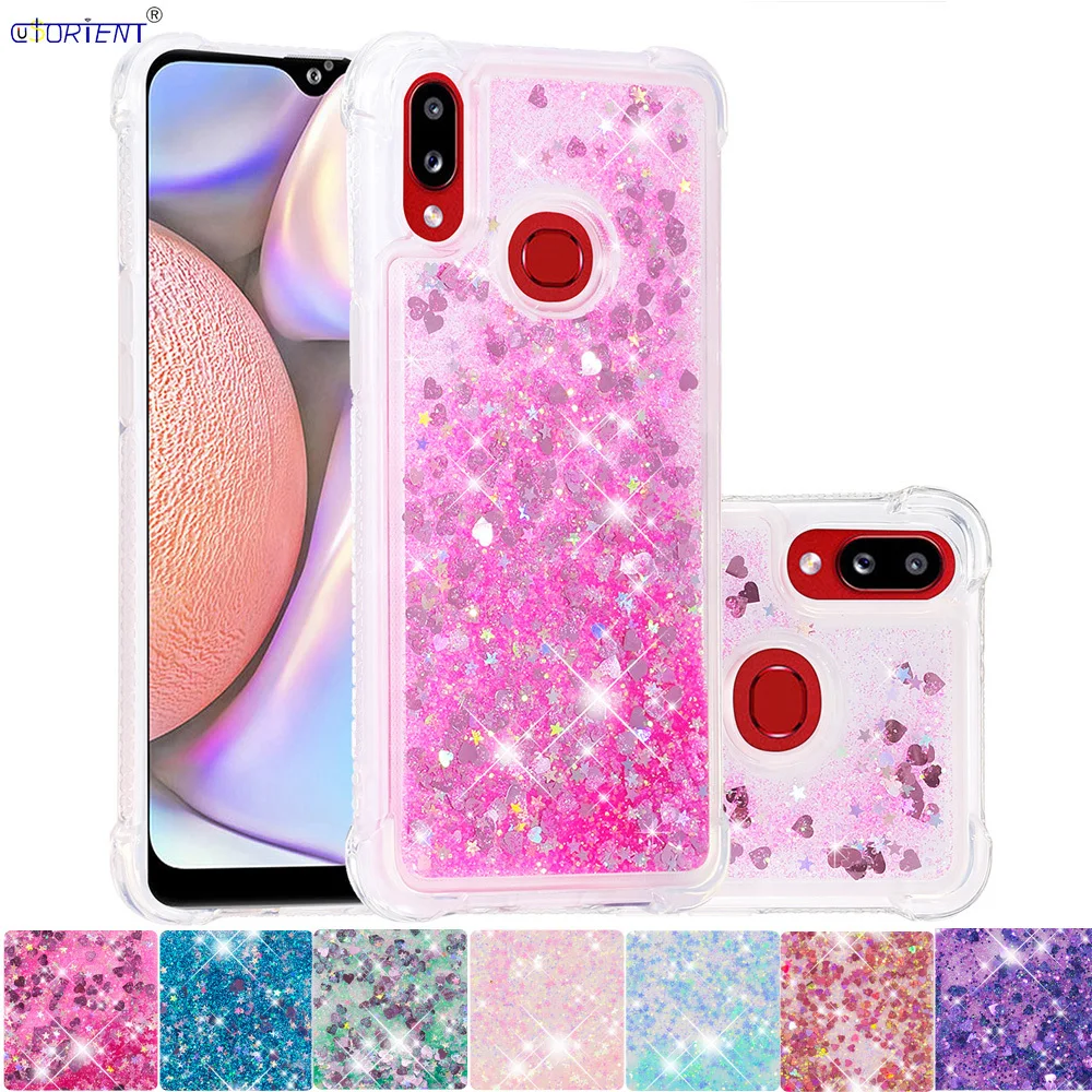 Силиконовый чехол-бампер для samsung Galaxy A10s, милый Блестящий динамический жидкий зыбучий песок, чехол SM-A107F/DS SM A107F/DS, чехол s