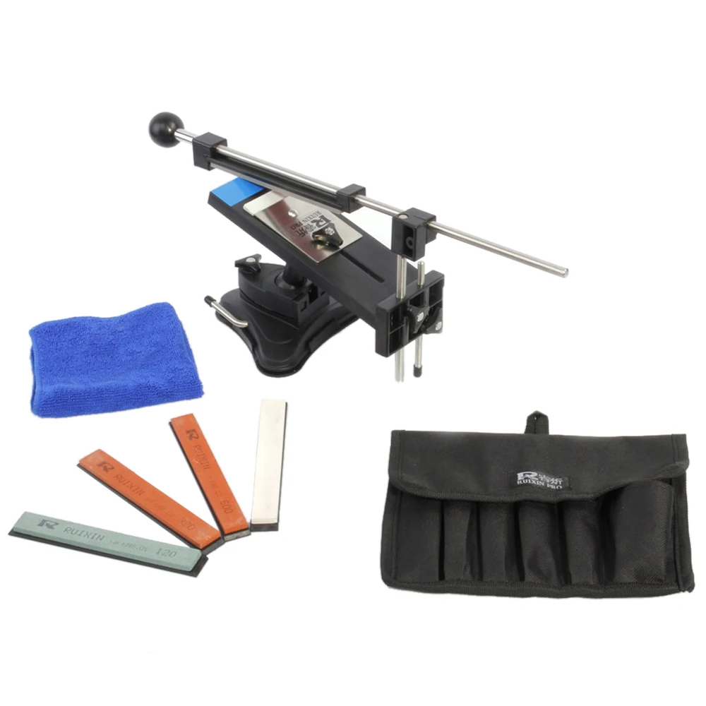 

Upgraded Version Fixed-angle Knife Sharpener Professional Kitchen Knife Sharpener Kits System 4 Sharpening Stones