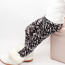 Осенне-зимние двухсторонние плюшевые леггинсы для девочек брюки из золотого флиса детские повседневные штаны г. стиль, для маленьких девочек