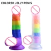 Female Masturbator - The 7.67" Silicone Rainbow Dildo With Suction Cup G-spot Stimulation Sex Toys for Women Fast orgasm 1