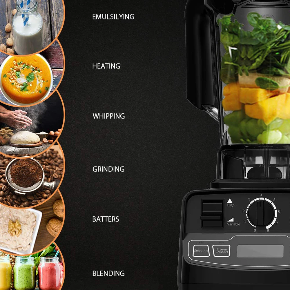Homgeek Blender Smoothie Maker 2000W Professional Blender with 8 Adjustable Speeds 2L BPA-free Tritan 33000rpm High Speed Juicer Homgeek Blender Smoothie Maker 2000W Professional Blender with 8 Adjustable Speeds 2L BPA-free Tritan 33000rpm High Speed Juicer