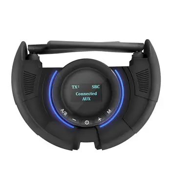 

NEW Wireless Bluetooth 5.0 Adapter Bluetooth Receiver Aux Wireless With LCD 3.5mm Audio Adapter Transmitter Display aptX SP V2R0