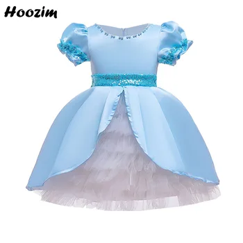 

Formal Pearl Lecklce Neck Puff Sleeve Birthday And Pagagant Dress Tollder 18-6 Age Shine Sequin Bow Evening And Wedding Girls