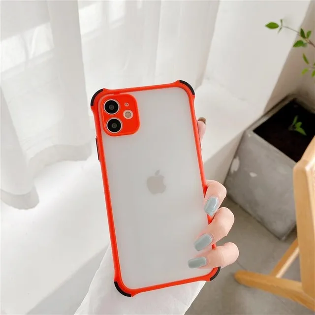 PC Phone Case For Huawei P30 P40 Mate 20 PRO LITE E 4G 5G Simple Matte Transparent Shockproof Four-Corner Bumpe Silicagel Cover Red