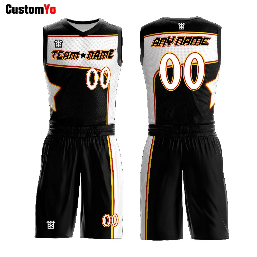 Черный High-Quality Cheap Custom Mesh Blank Wholesale Men Basketball Jersey - Цвет: Черный