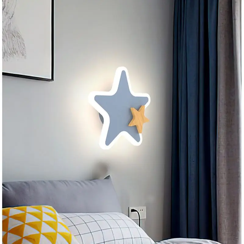 LED Rocket Wall Lamp Nordic Acrylic Wall Decor Lights for Bedroom Kid's Room Indoor Bedside Lighting Home Decors Sconce Lamp
