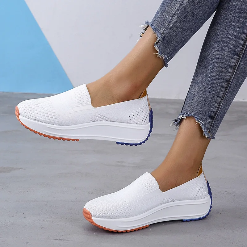 

Size 43 Mesh Sneakers Black Platform Platform Loafers Shoes Woman Casual Shoes Women Sneakers Chunky Heels White Female Sneakers