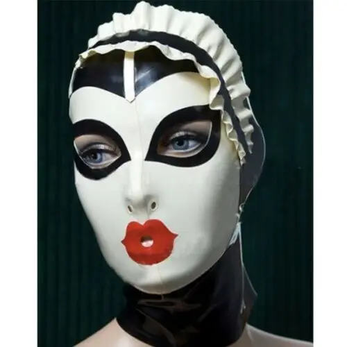 

Latex Hood Rubber Gummi Freak Mouth Crown Halloween Masks Rear Zip Customized .4