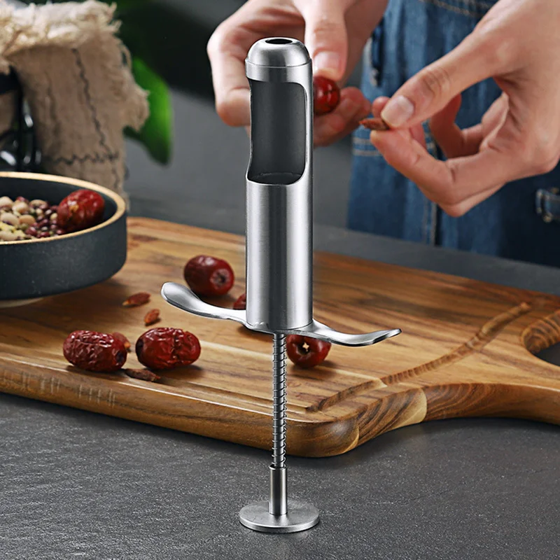 Jujube инструмент для удаления сердцевины Машинка для удаления косточек из вишни серебро кухня нержавеющая сталь Jujube вишня домашняя фруктовая сердцевина Инструменты для удаления барные принадлежности