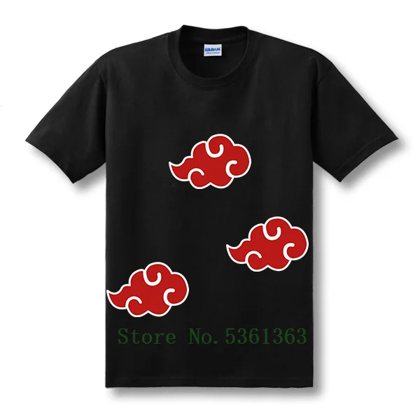 New Top Tees Naruto akatsuki Logo Pattern tshirt Itachi Uchiha Anime t shirt T-shirts Size Cosplay Costume Fashion S-5XL |
