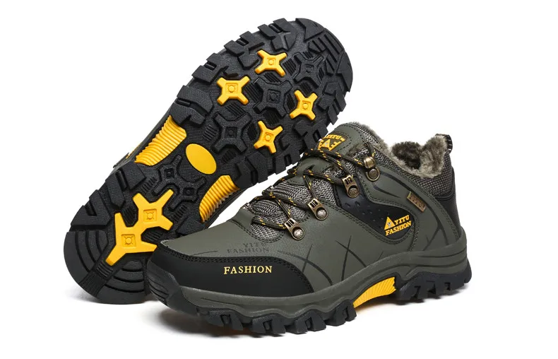 Men Winter Waterproof Leather Hiking Boots Sadoun.com