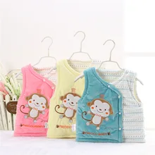 Зимний жилет для новорожденных 0-3-6-12 месяцев, теплый зимний жилет для малышей весенне-осенний жилет