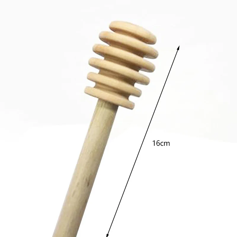 High Quality Honey Stir Bar Mixing Handle Jar Spoon Practical 1Pc Wood Dipper Honey Long Stick Supplies Honey Kitchen Tools