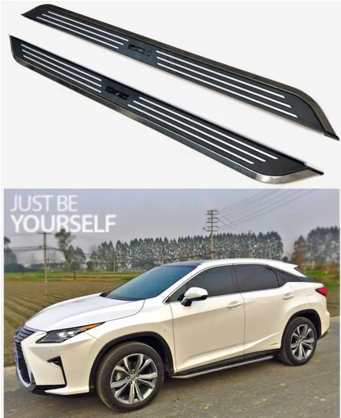 B RX автомобиль алюминиевый сплав и АБС бег подножка Nerf барная стойка для Lexus RX200T RX300 RX450H - Цвет: B