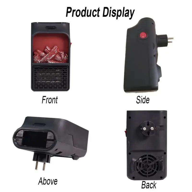 Portable Mini Electric Fan Wall Heater Blower Heater Heating Stove Radiator Warmer Plug Hot Air Fast for Blower Home Winter HH