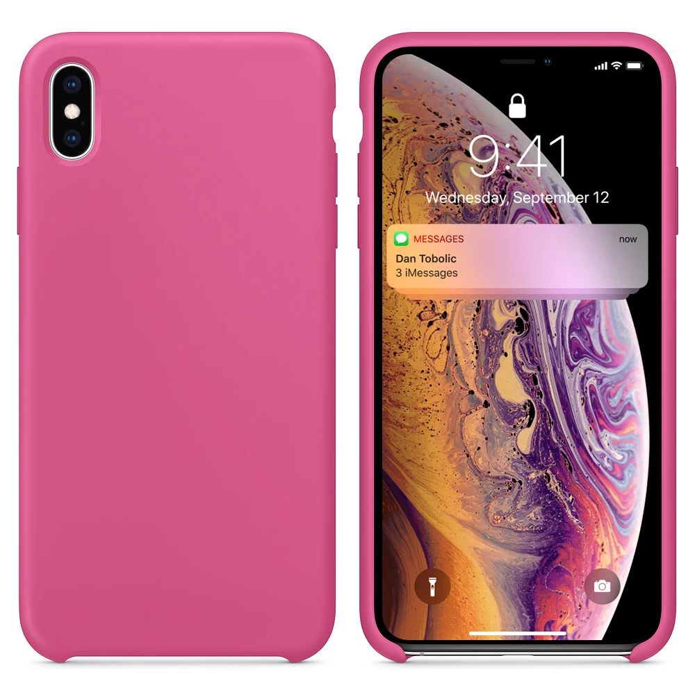 Подлинный силиконовый чехол для IPhone 11 Pro Max чехол с логотипом xs max xr 8 76s plus чехол s силикагель [Приложение Официальный чехол для кожи] - Color: Dragon Fruit