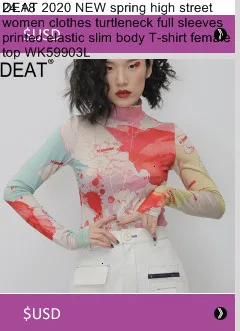 DEAT 2019 new spring sqaure collar sleeveless knitting pullover slim short high waist top female tank WK69001l