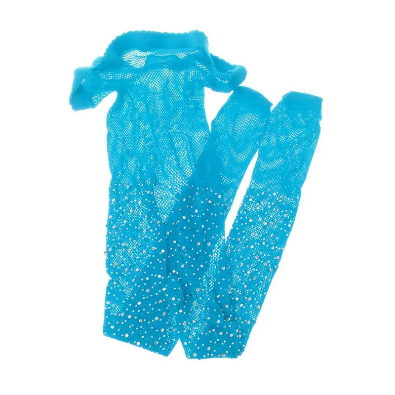 Light Blue Модные сетчатые чулки в сеточку для девочек детские колготки для девочек красивые чулки с молниями для девочек от 7 до 12 лет - Цвет: Light Blue