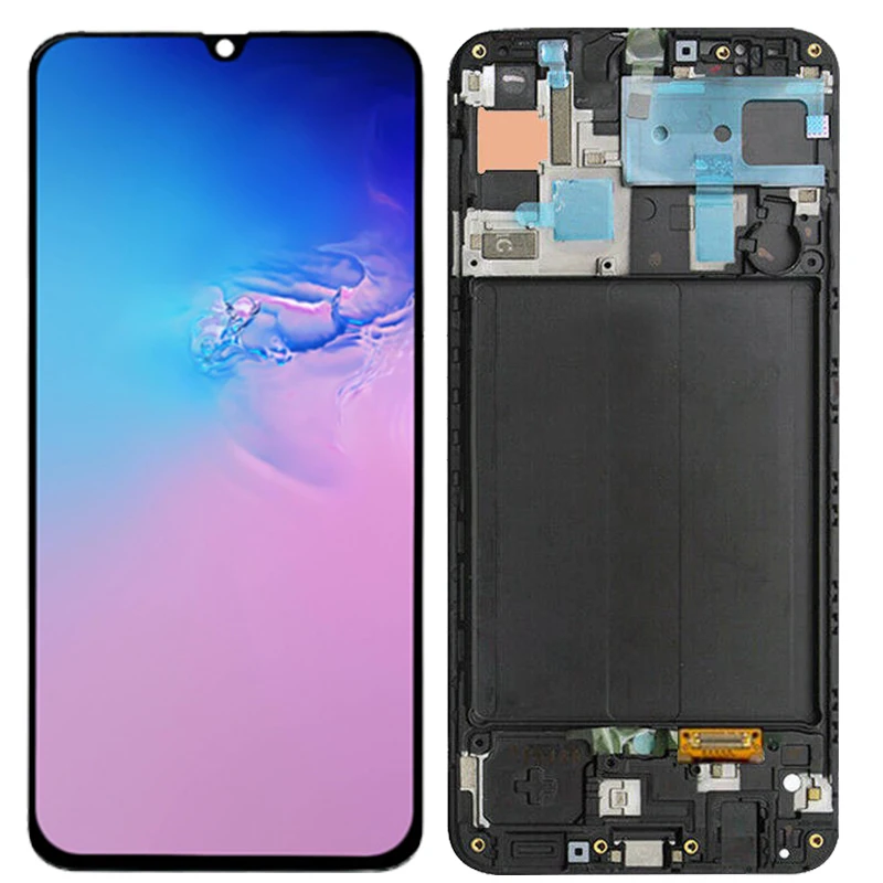  Original AMOLED A50 LCD For Samsung Galaxy A50 A505 LCD Display With Frame 6.4
