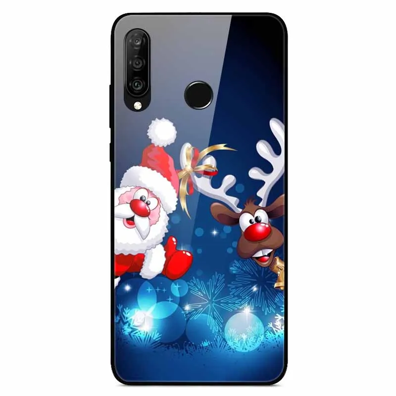 3 Год Рождество Чехол на для huawei Honor 20S чехол, 6,15 дюйма, закаленное стекло, задняя крышка, Жесткий Чехол для huawei Honor 20S 20 S, MAR-LX1H, бампер - Цвет: 3