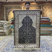 YILONG 2,75 'x4' мусульманский коврик ручной работы Восточный Шелковый турецкий молитвенный коврик(YXR324B