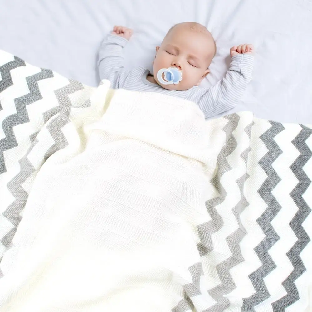 Baby Blankets Knitted 100*75cm Newborn Bebes Swaddle Wrap Towels Super Soft Infant Kids stroller Bed Sofa Sleeping Cover Blanket