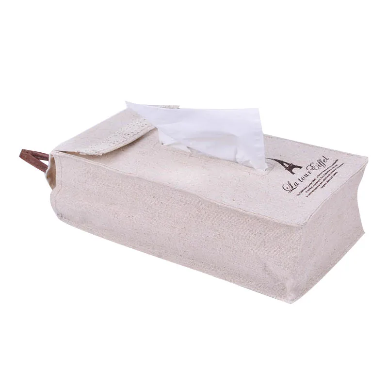 

Paper Cover Bags Tissue Organizer Tissue Box Napkin Storage Bag Hanging Tissue Case Paper Holder Cotton Linen Living Room Decor