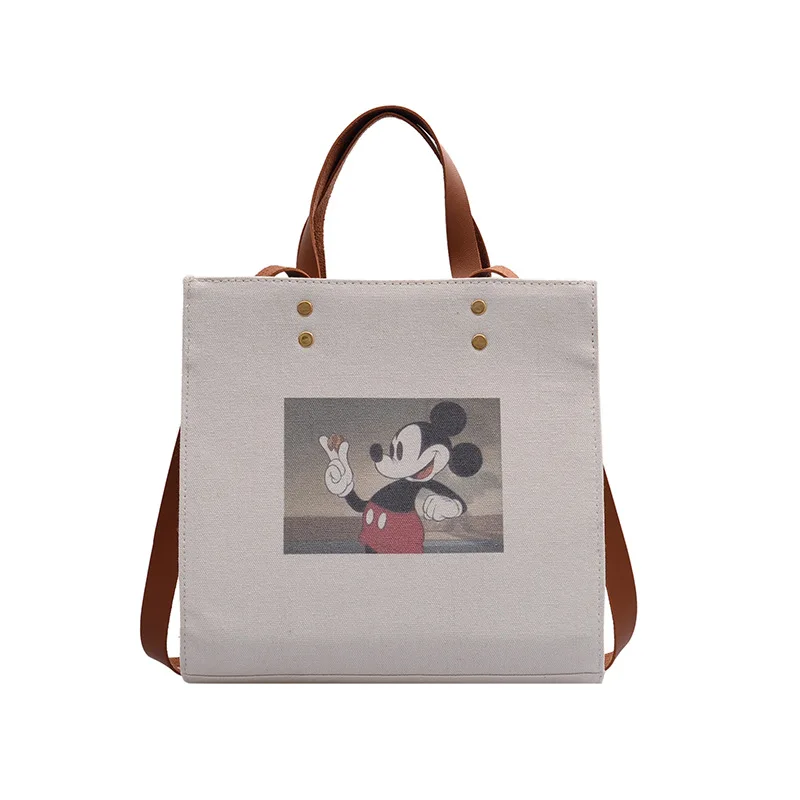 Disney Микки Маус Модные женские удобные сумки через плечо женская сумка для девочек Повседневная Холщовая Сумка на плечо - Цвет: 2