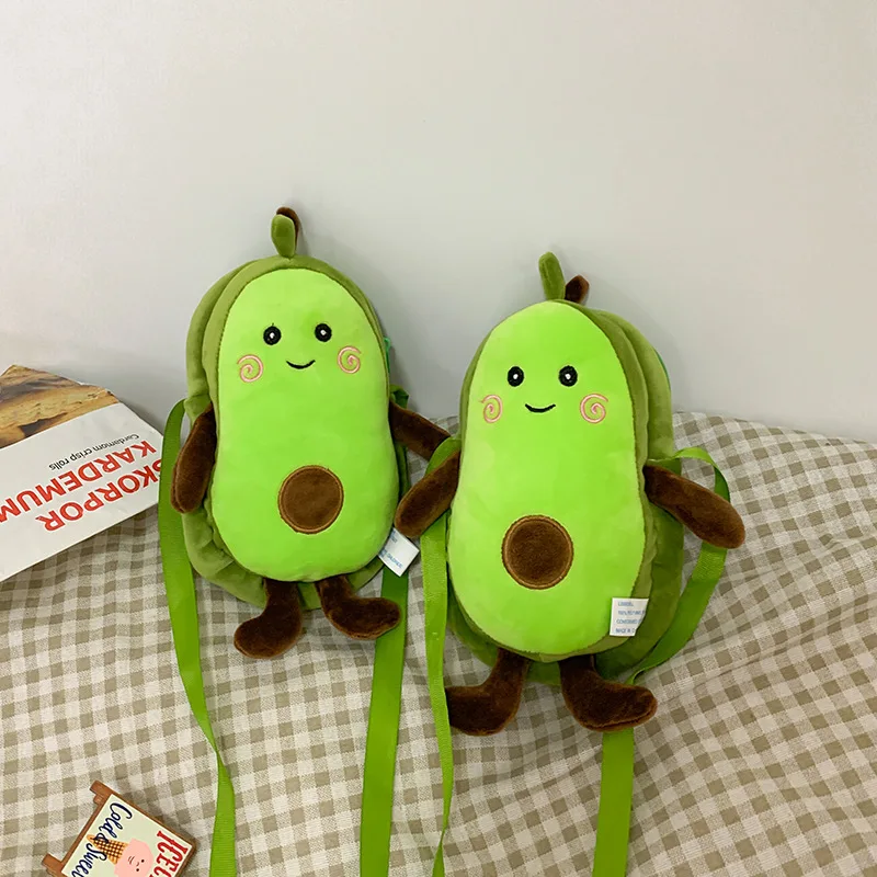 Mochila De felpa de aguacate para mujer, bolso de hombro, bandolera cruzada, WJ633