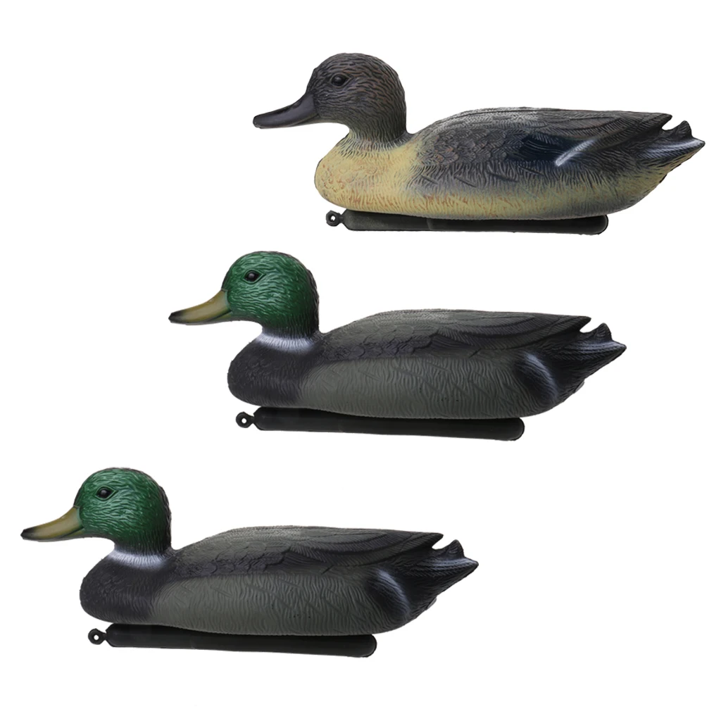 3 X Duck Hunting Decoy Drake Hunting Bait Garden Decors Realistic Ornament