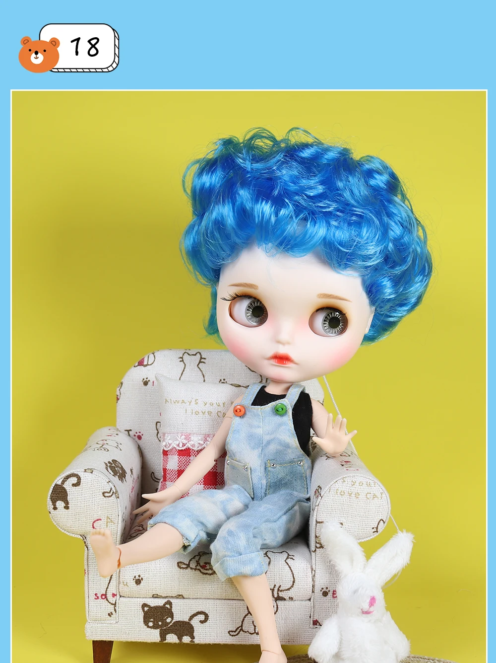 Premiwm Custom Neo Blythe Dol gyda Dillad Llawn 27 Opsiynau Combo 35