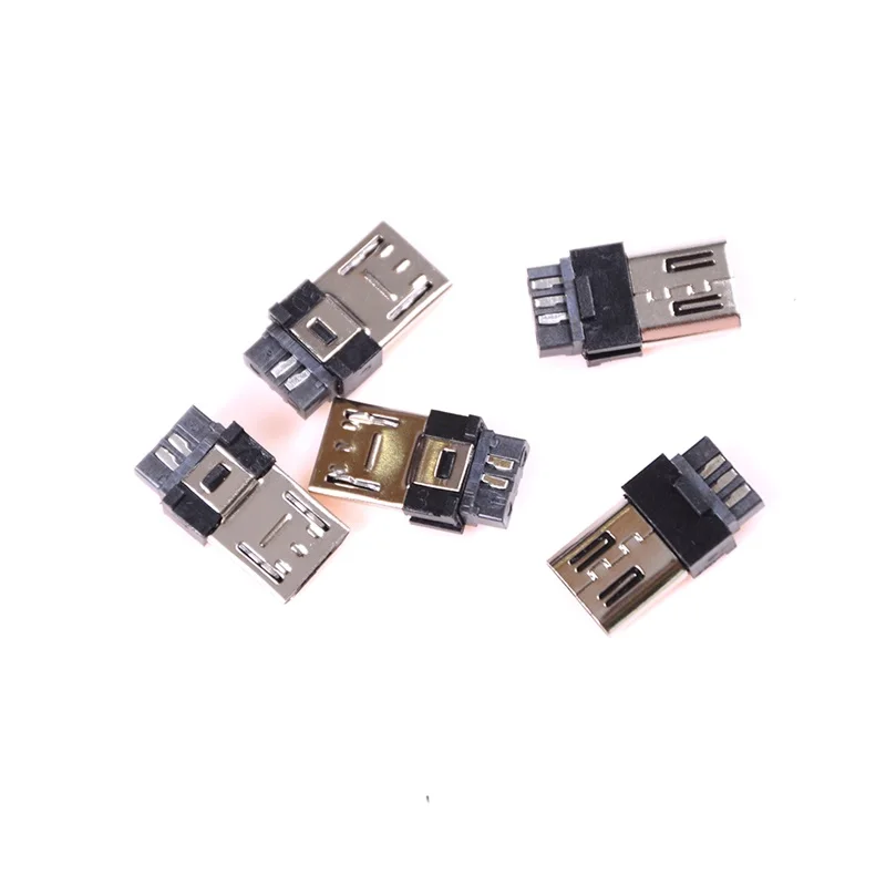 5 шт./компл. DIY Micro USB штекер паяльное крепление в сборе сменный соединительный