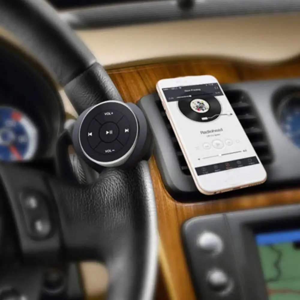 Лучший портативный беспроводной медиа-Кнопка смарт-пульт дистанционного управления Bluetooth селфи-адаптер Громкая связь Siri музыка для iPhone Android IOS