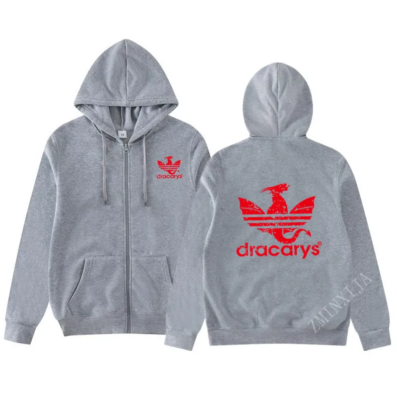 Большой размер Sweatshirt толстовка мужская новая толстовка на молнии куртка для бега Карманный модный принт Игра престолов мужские/женские толстовки с капюшоном - Цвет: picture color