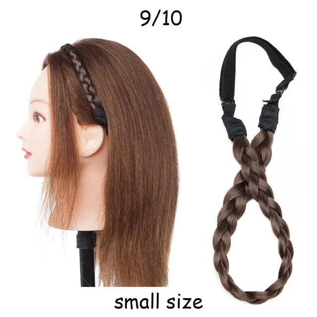 BENEHAIR Synthetic Braided Headbands Fake Hair Plaited Hair Band Braiding Hair Accessories Hair Extension Hairpiece For Women S-9-10