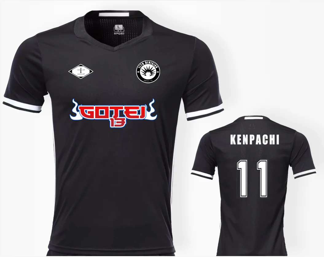 KENPACHI 11 Мужская Черная Спортивная футболка с коротким рукавом, Спортивная футболка для взрослых, Мужская футболка для бега с логотипом «сделай сам» - Цвет: KENPACHI 11